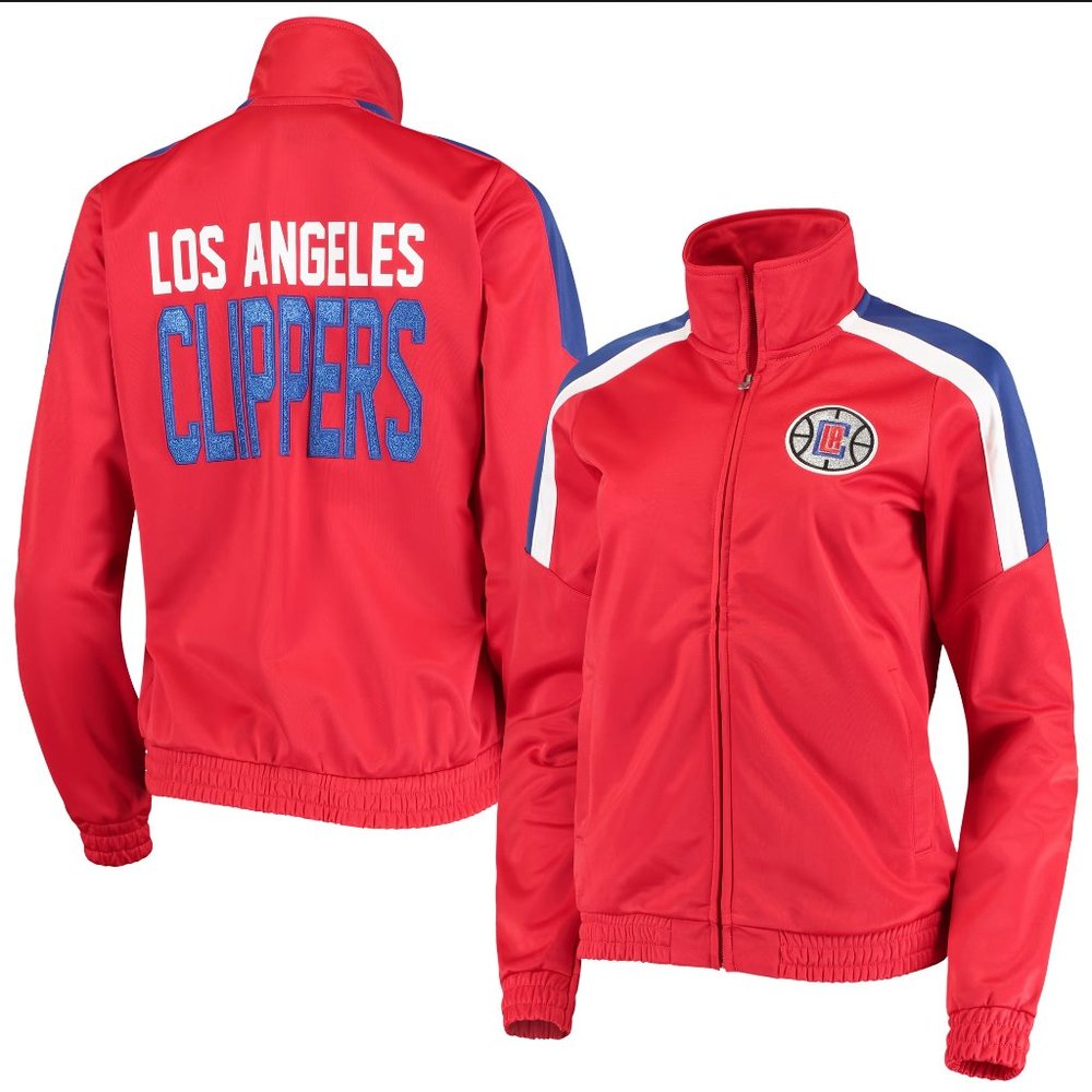 Carl Banks G-III 4her Glitter Los Angeles Clippers Track Jacket - Size S - NWOT